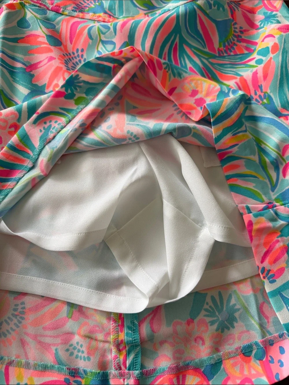 Lilly Pulitzer Tropical Punch Mini Skort - Pink, Aqua & Green - Picture 4 of 4